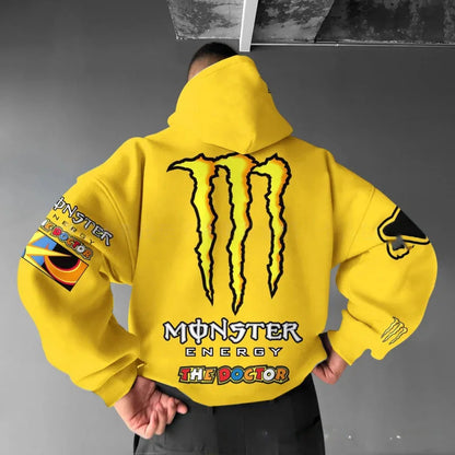 Monster Energy Hoodies – Charcoal Gray Streetwear Pullover For Men & Women