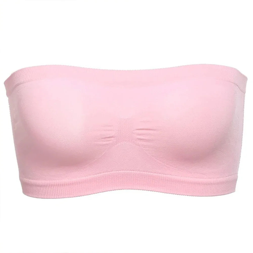 Strapless Tube Bra - Breathable Mesh Wireless Bra for Women | Summer Crop Top Bralette