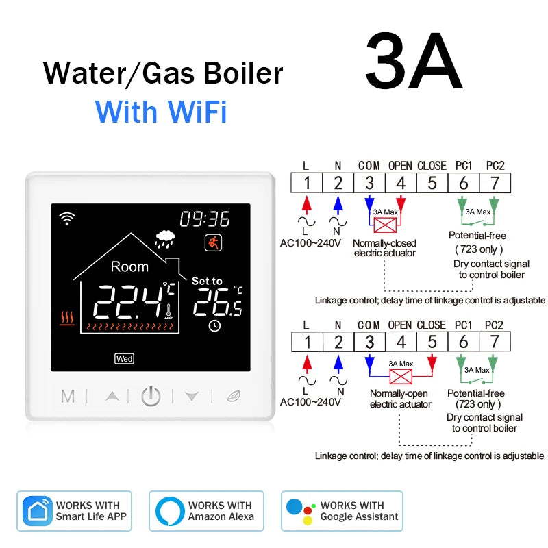 Smart Wifi Thermostat - Programmable Heating Thermostat for Floor Heating Control