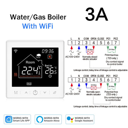 Smart Wifi Thermostat - Programmable Heating Thermostat for Floor Heating Control