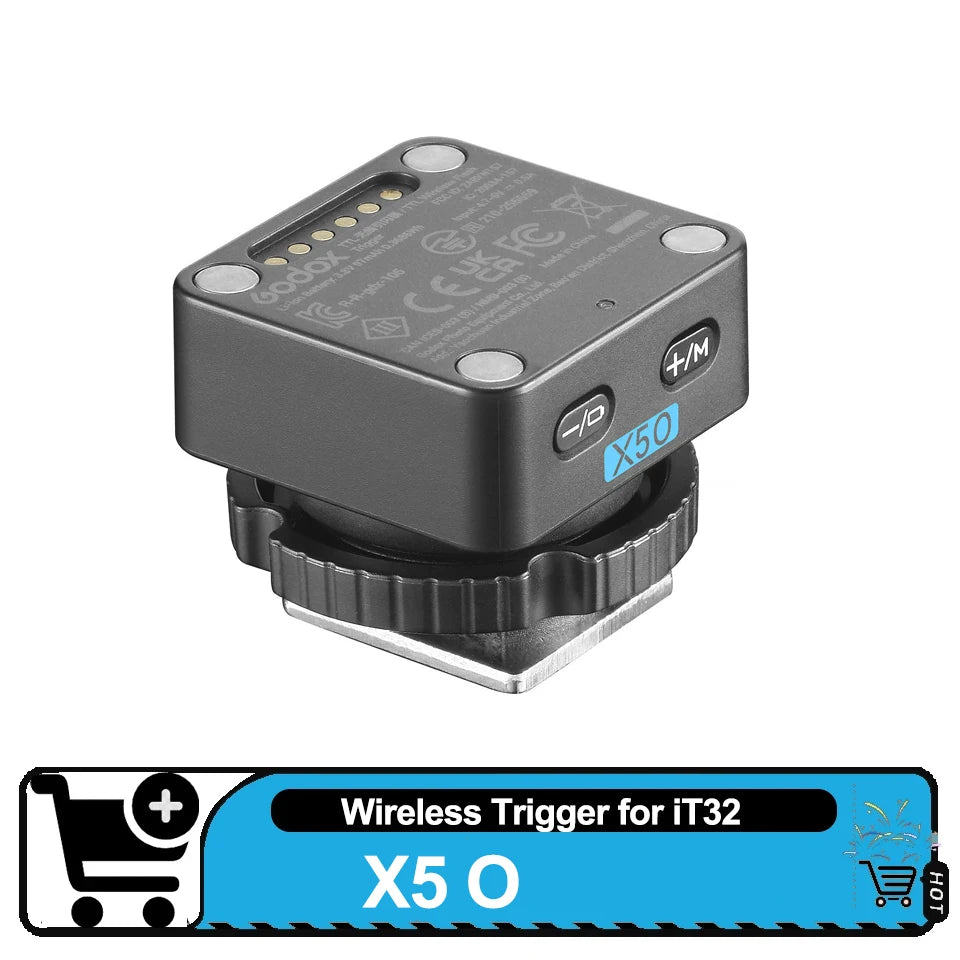 Godox IT32 IFlash Camera Flash TTL HSS Rotating Head on Camera Flash Light X5 C/S/N/F/O/L Wireless TTL Magnetic Flash Trigger