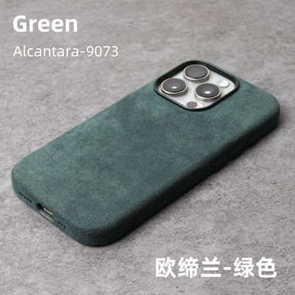Luxury Magnetic Alcantara Case for iPhone 17161514 Pro Max - Suede Leather Supercar Design