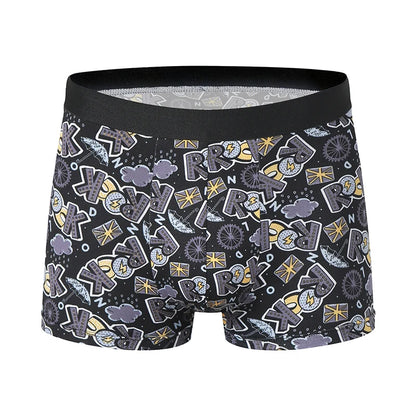 Mens 10-Piece Fashion Underwear Set - Comfortable Large Size Printed Boyshorts