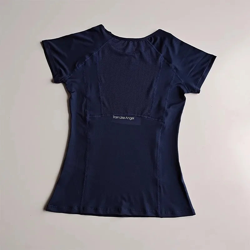 Outdoor Sports Shirt Sportswear Yoga Wear Women's Sports T-Shirt Fitness Clothes Running Yoga Top Female Workout Tops T-shirt