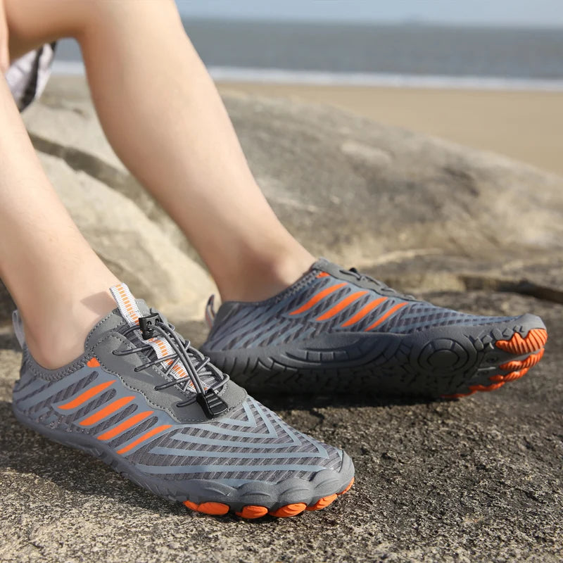 Men Water Shoes Beach Barefoot Swimming Surfing Seaside Aqua Shoes Upstream Wading Sneakers Gym Fitness Hiking Walking Footwear