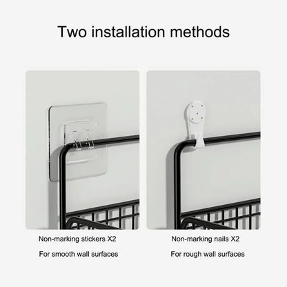 Multifunctional Bathroom Organiser - Wall Mount Toiletries Storage Rack