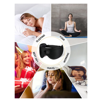 A20M 3D Bluetooth Sleeping Mask Headphones Eye Mask Comfortable Wireless Music Sleep Mask Noise Reduction Blackout Sleep Mask