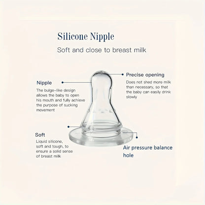 1pc 5oz/150ml Hands-Free PP Feeding Bottle with Straw Brush, Self-Feeding Normal-Neck Baby Bottle Set.