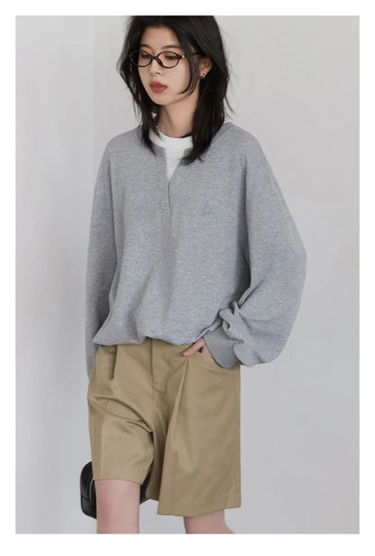 CHIC VEN Korean Women Sweatshirts Loose Casual New Contrast Splicing Hoodie Female Top Woman T Shirt Pullover Spring Autumn 2025