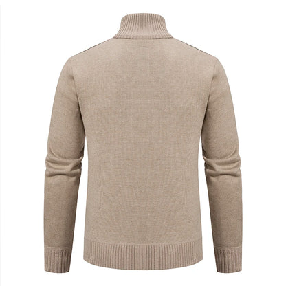 2023 autumn and winter new cashmere padded warm casual men's knitted sweater coat