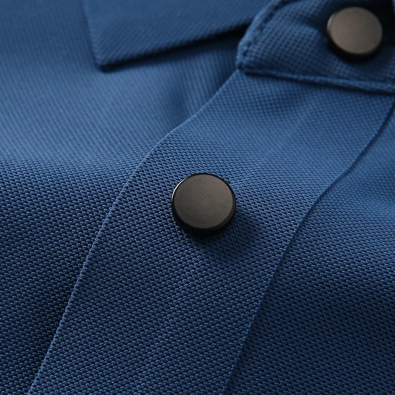Men's Polo Shirt - Summer Quick Dry Casual Work Shirt | Plus Size Breathable Solid Color
