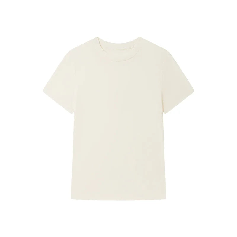 Women's Round-Neck T-Shirt – Slim-Fit Silky Base Top