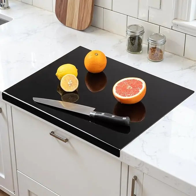 Acrylic Cutting Board with Lip - Clear Kitchen Countertop for Meat Bread  Fruit - ZOOMNSTORE