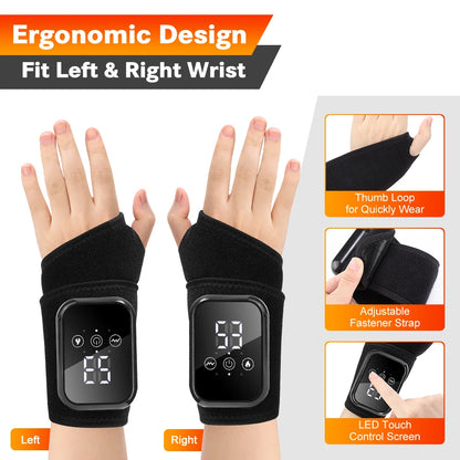 Electric Heating Wrist Brace | Rechargeable Wristband With Hot Compress & Thermal Wrist Support