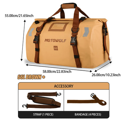 Waterproof Motorcycle Dry Bag - Reflective Duffle for Travel Hiking Camping Fishing