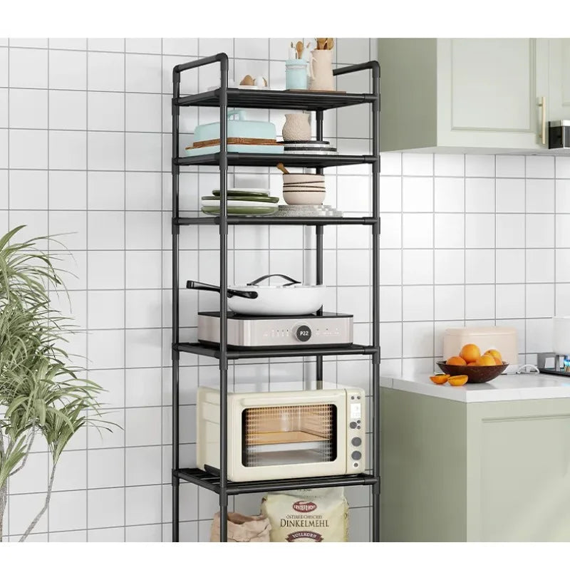 Microwave Oven Rack - Multi-Layer Removable Kitchen Storage Rack with Wheels