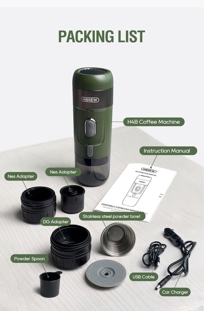 Portable Wireless Espresso Machine - Car  Home Coffee Maker for Nespresso Dolce Capsules