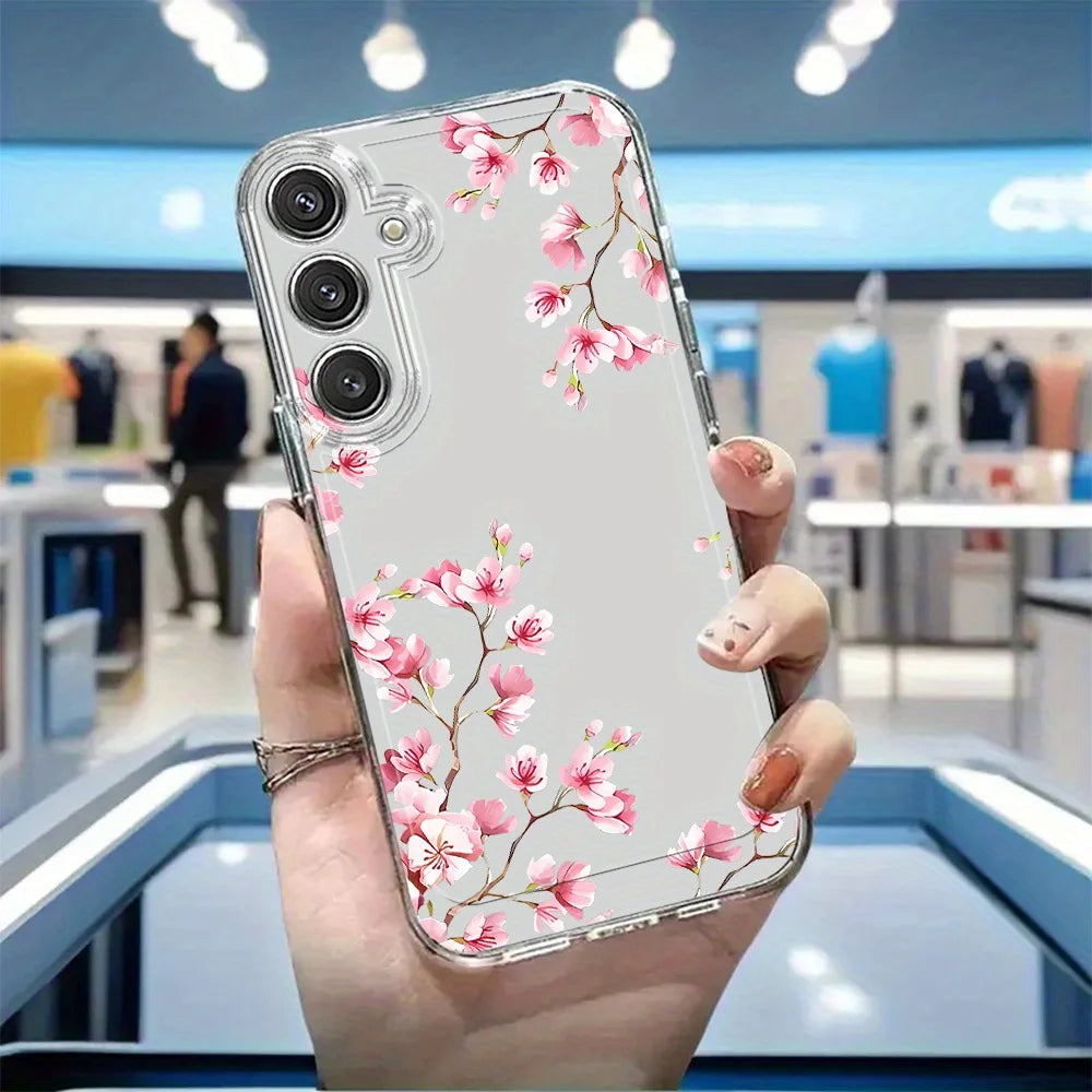 Plum Flower Case For Samsung S26 Ultra S25 S24 FE S23 S22 S21 Plus A57 A56 5G A55 A54 A53 A26 A25 A36 A35 A17 A16 A52 Case Cover