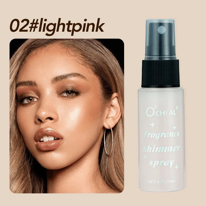 Flash Spray, Lasting Flash, Waterproof, Sweat Proof, Stain Proof, Suitable for Face, Body, Neck, Bright Makeup, Shiny Cosmetics