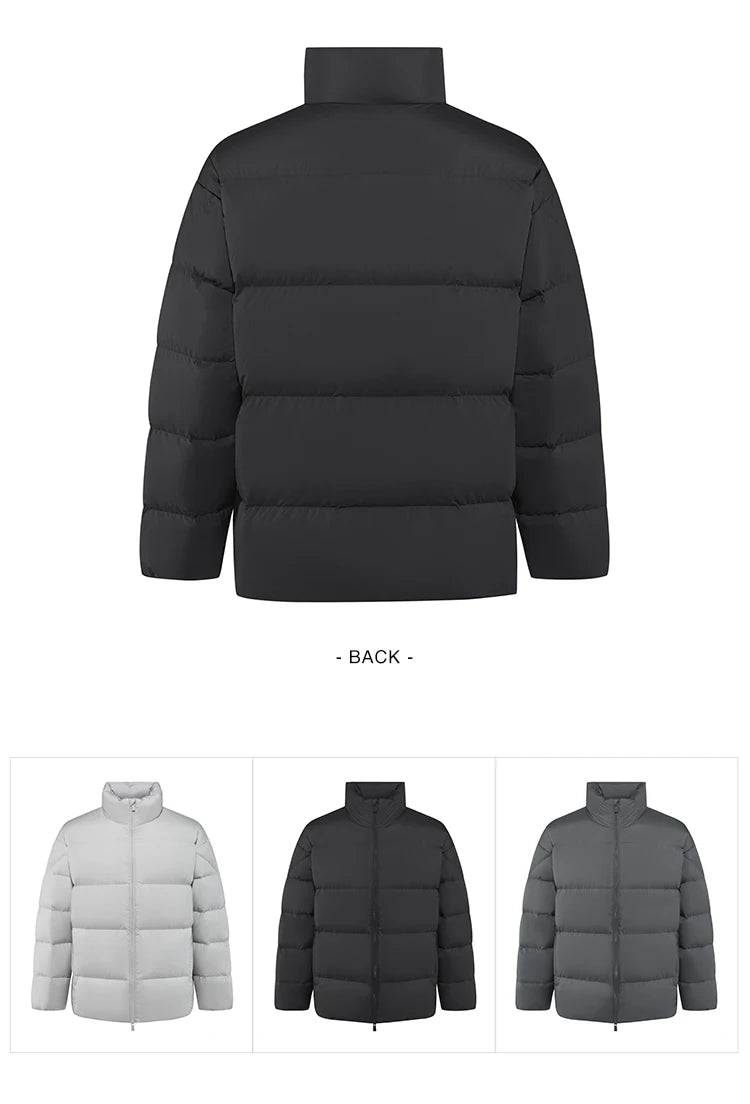 Semir Down Jacket Men Winter Three-proof Windproof Waterproof Stain Resistant Thick Stand Collar Puffer Coat Lightweight Warm