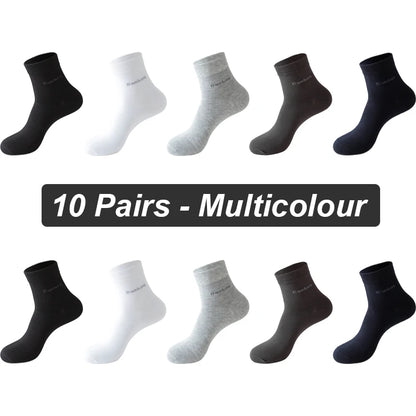 Bamboo Fiber Socks Men Casual Business - Anti Bacterial Breathable Knit Ankle Socks