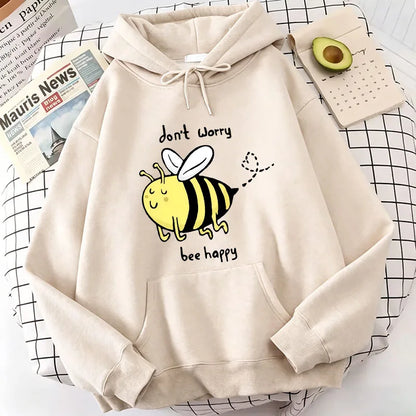 Kawaii Bee Print Hoodies Spring Autumn Winter Casual Hoodies Sweatshirts Men Women Tops Gothic Hoodie Sweatshirt