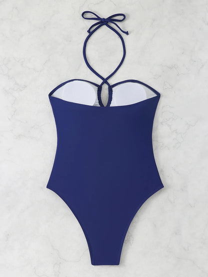 Solid Color Bathing Suit Bandeau Swimwear Woman 2026 One Piece Women's Swimsuit Female Bathwear Swimming for Beach Wear Monokini