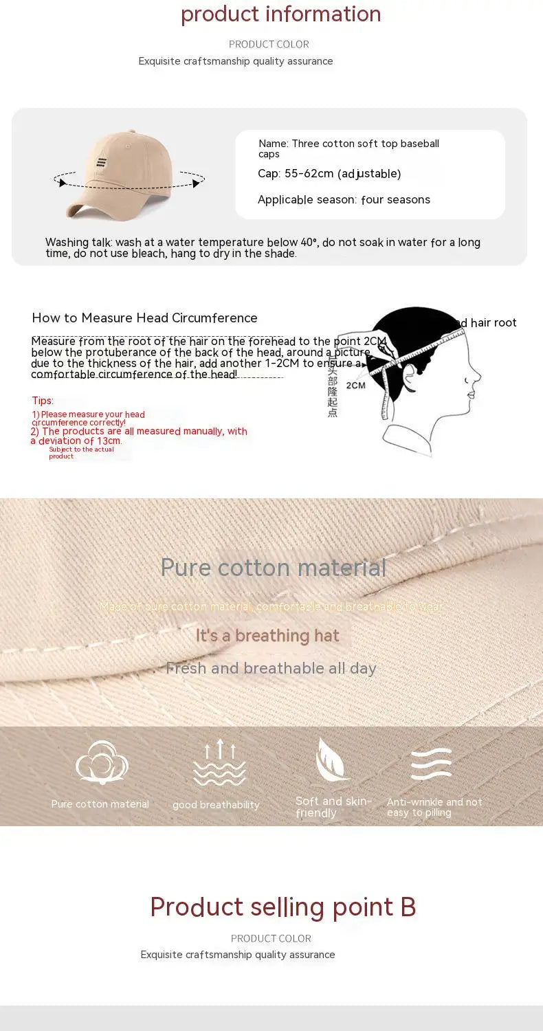 Oversize Big Head Man Plus Size Baseball Cap Spring Summer Thin Fabric Mesh Sun Hat Male Snapback M 55-59cm L 60-64cm