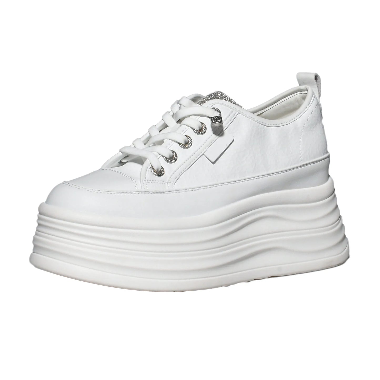 Platform Sneakers Women – Comfortable Genuine Leather Wide Fit Casual Shoes With High Heels