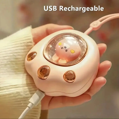 Cute Mini Cat's Claw Hand Warmer Rechargeable 2 Heat Levels Electric Heater Portable Pocket Warmer Students