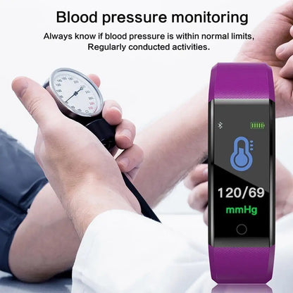 HD Color Screen 115plus Smart Band Heart Rate Health Watch Waterproof Sports Bracelet