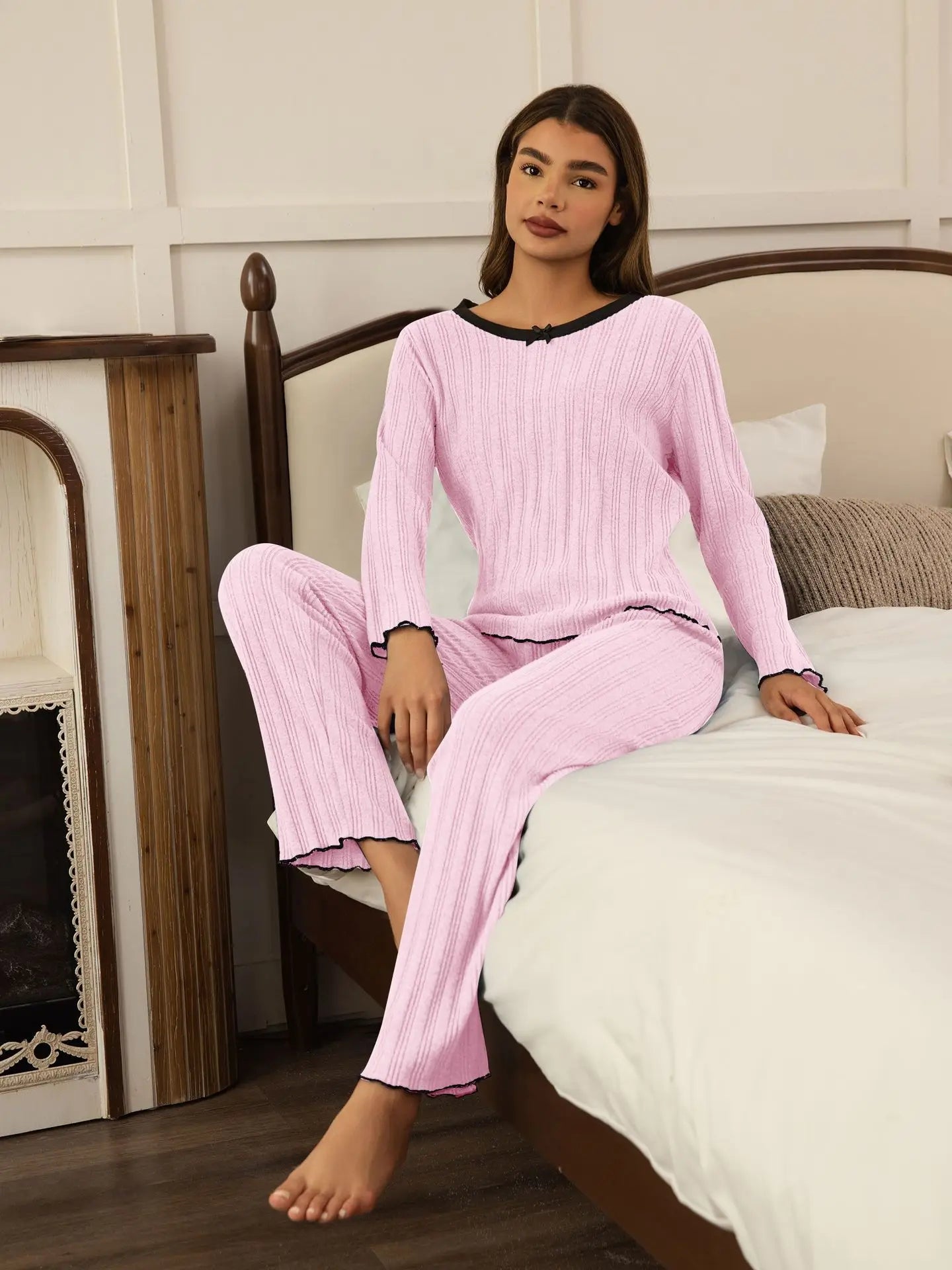 Pijama Women's Pajamas Set Nightie Pajama Sets Home Suit for Women Sleepwear Woman Nightgowns Night Wear for Ladies Trousers Pj