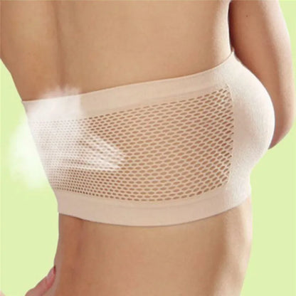 Strapless Tube Bra - Breathable Mesh Wireless Bra for Women | Summer Crop Top Bralette