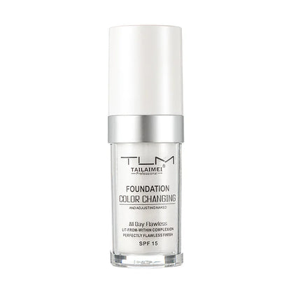 Warm Change liquid foundation sunscreen lasting oil control easy to apply makeup waterproof portable