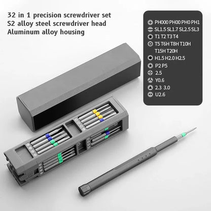 Precision Screwdriver Set - 324346 in 1 Multifunctional Tool with Magnetic Torx Phillips Bits for iPhone and Glass Repair
