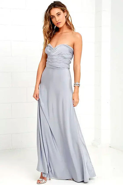 Fashion Multi-worn V-neck Vestidos De Fiesta Women Long Dress Sexy Strapped Lady Summer Maxi Dress