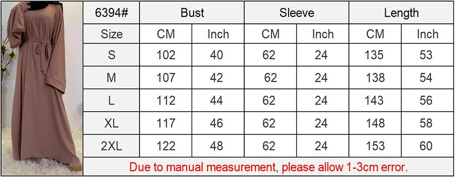 Modest Abaya Dress Ramadan Kaftan For Women | Elegant Muslim Maxi Robe