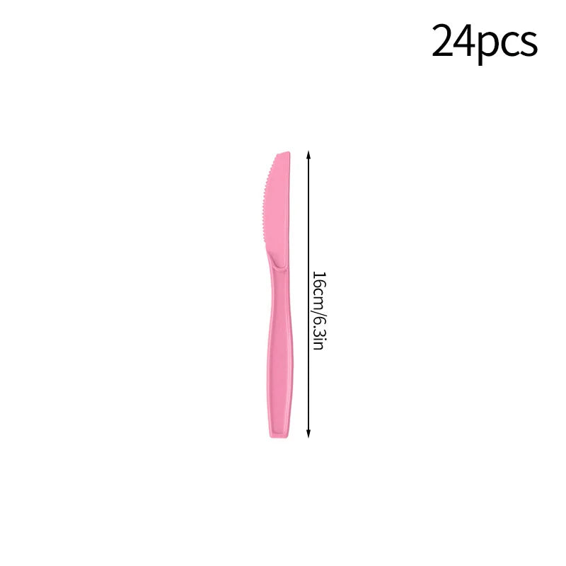 Pink Daisy Disposable Tableware Set - 24pcs Plates Napkins Straws for Birthday Baby Shower Wedding Decor