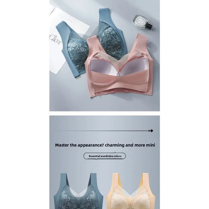 Seamless Lace Bra - Large Size Underwear | Breathable Thin Bra With Beautiful Back