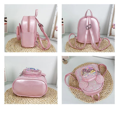 Cute Sequin Backpack for Girls - Cartoon Princess Kindergarten Schoolbag - ZOOMNSTORE