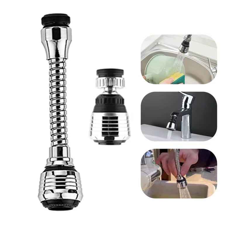 Faucet Sprayer Extender – Rotating Water-Saving Splash-Proof Aerator