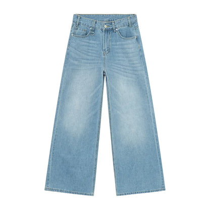 Mens Loose Wide Leg Denim Jeans - Casual Summer Trousers - ZOOMNSTORE