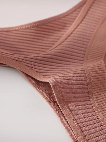 7Pcs Women's Thongs Panties Cotton Striped Underwear Sexy Women Lingerie Solid Intimates Comfort Panty Soft Hot G-Strings XS-XXL