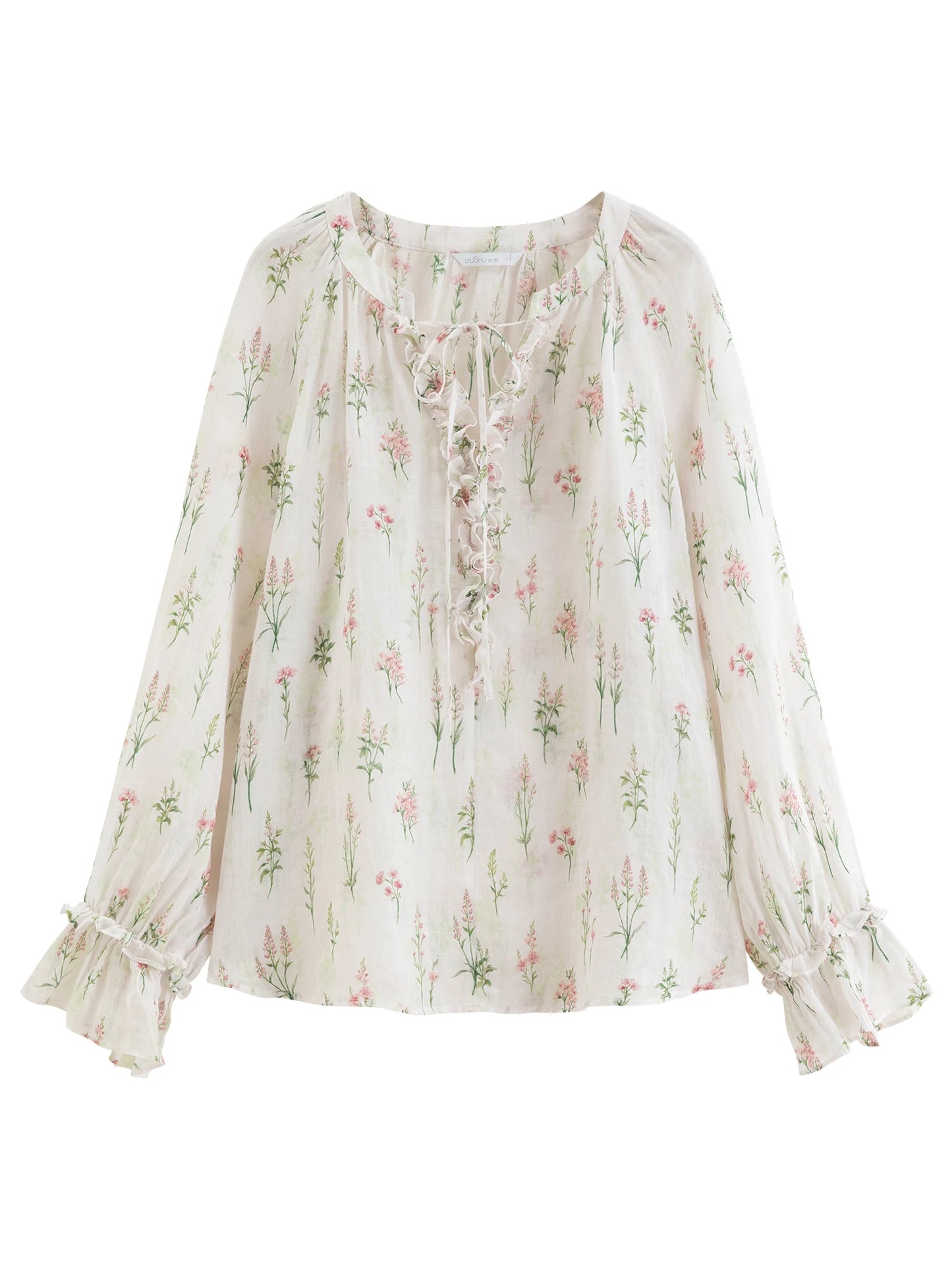 DUSHU 【Breathable Series】Summer Women's Linen Shirt Skirt Set Relaxed Fit Effortless Style Vacation Summer Getaways