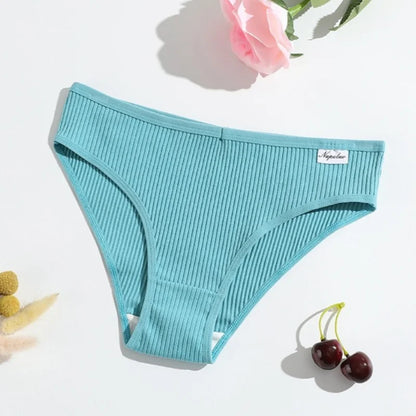3Pcs/Set Cotton Panties Women Solid Color Soft Breathable Briefs Female Underpants Comfort Stretch Sexy Lingerie S-XL