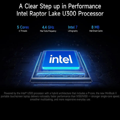 CHUWI MiniBook X Laptop Tablet 2 In 1 Intel U300/N150 10.51" FHD IPS Screen 16GB / 12GB RAM LPDDR5 512G SSD Windows 11 Notebook