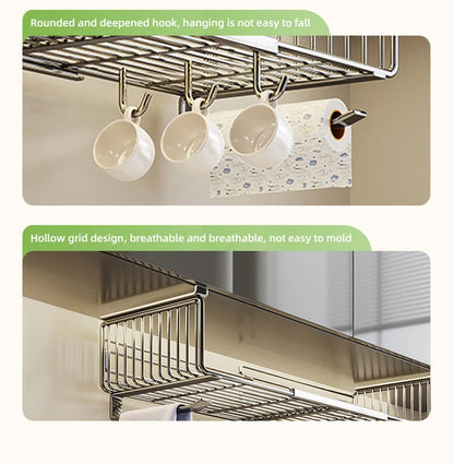 Retractable Hanging Basket - Stainless Steel Kitchen Storage Organizer With Large Capacity