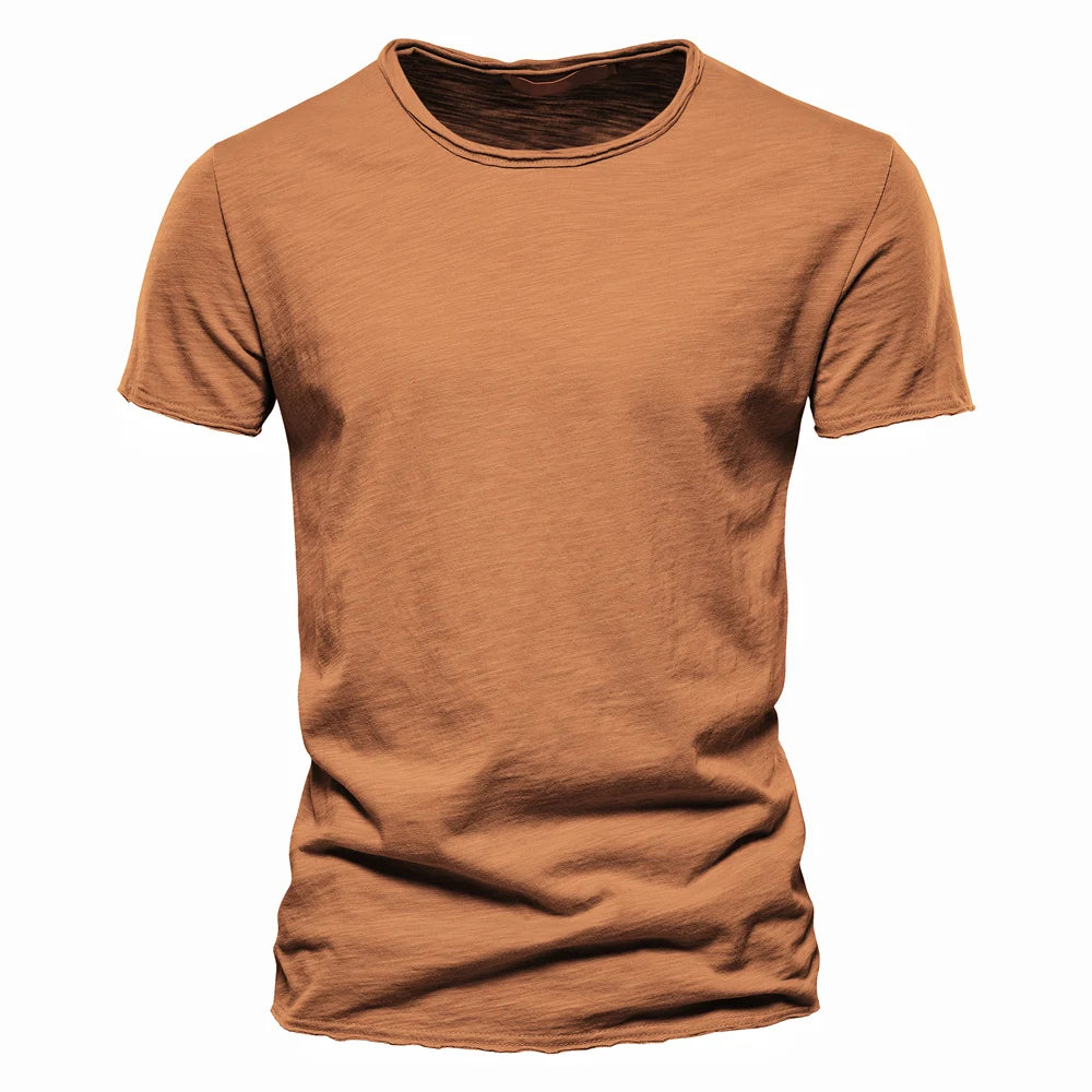 Quality 100% Cotton Men T-shirt Fashion Cut Design Slim Fit Soild Men's t-shirt Tops Tees Brasil Short Sleeve T Shirt For Men