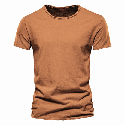 Quality 100% Cotton Men T-shirt Fashion Cut Design Slim Fit Soild Men's t-shirt Tops Tees Brasil Short Sleeve T Shirt For Men