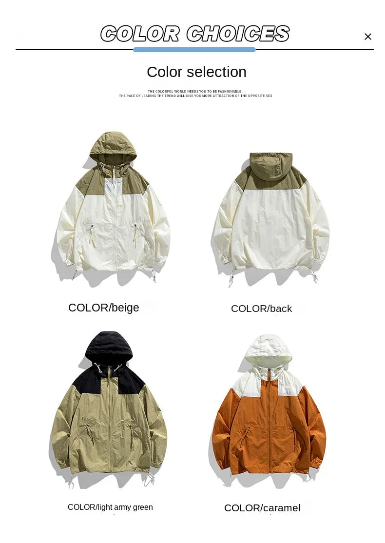 Summer New Hong Kong Style Couple Style Japanese and Korean Versatile Sunscreen Clothing Fashion Trend Versatile Outdoor Couple